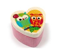 Wooden Toy Wooden Box For Teething With Owl LxWxH 45x40x35mm New Tooth Tooth Box