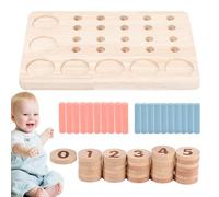 Wooden Toys For Learning Numbers | Wooden Interactive Learning Games - Math Tools For Kindergarten Boys Kindergarten Home Playroom Travel Indoor
