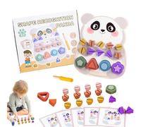 Wooden Toys - Screw-Turning Shape Sorter for Toddler | Development Game with Pegboard for Fine Motor Skills Enhancement Baby Boys Girls