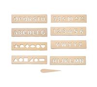 AWHAO Wooden Tracing Board Pre-Writing Skills Early Teaching Learning Practice Board Exercises for School Toy, Alphabet