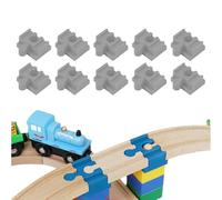 Wooden Track Connectors | 10 Pieces Wooden Adapter | Connecting for Children 3+ | Indoor Games Bedroom Living Room Preschool Kindergarten