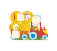 - Wooden Tractor Hide and Seek Puzzle - 5 Doors to Open - Develops Fine Motor Skills - Developmental Toy for Children - From 12 months - J07128
