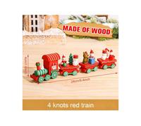 (wooden train 2) Christmas Plastic/Wooden Train Merry Cristmas Ornaments Christmas Decor For Home 2024 Xmas Tree Decor Noel Navidad NewYear Gifts