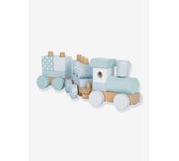Wooden train for baby, blue, SMALL FOOT blue