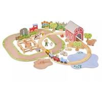 Wooden Train Set 70 Piece Circus Railway Design Play Toy 2+