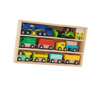Wooden Train Set Early Learning Stacking Train for Preschool Kids Boys Girls Style C