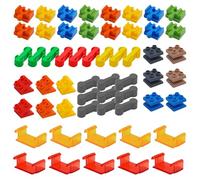 Wooden Train Track Accessories, 56pcs Wooden Track Connector Compatible with All Leading Brands, Train Toys Expansion Pack, Train Track Pieces Expansion Pack for Toddlers Ages 3+