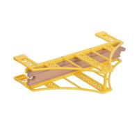 Wooden Train Track Bridge Pieces, Yellow Track Extensions | Interactive Play for Train Table Layouts, Compatible with Wooden Tracks, Wear Resistant Build, Collaborative Setup