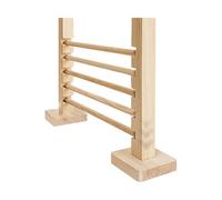 Wooden Training Hurdle - Adjustable Height Bunny Exercise Obstacle, Small Animal Agility Equipment, Jump Bar Toy | Cage Enrichment Games For Ferret Chinchilla Rabbit Habitat, Wooden Bunny Agility