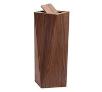 Wooden Trash Can, Swing-Top Waste Basket with Removable Inner Bucket, Waterproof Decorative Garbage Bin for Home Office Kitchen Bedroom