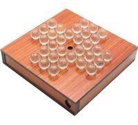 wooden travel eclipse solitaire board game