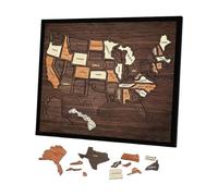 Wooden Travel Map Puzzle, Commemorative Wall Board, Decorative Map Wall Art, Home Display Decoration, Adventure Memory, for Bedroom Apartment Living Room Dorm Office Family Couples 84x0.79 in