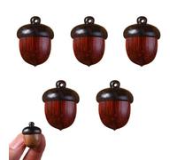 Wooden Travel Pill Case Acorn Nut Pill Box Pendant Mini Granule Storage Box Gift Organizer Christmas for Outdoor Capsules