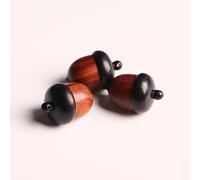 Wooden Travel Pill Case, Solid Wood Medicine Pill Box, Mini Granule Storage Box for Outdoor Acorn Shape Sandalwood Capsules Organizer Pill Organizers Over-The-Counter Medication, Brown