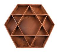 Wooden Tray Exquisite Craftsmanship Fruit Tray Food Serving For Festive Displaying Festive Hexagon Serving