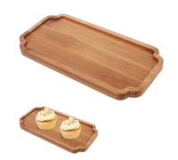 Wooden Tray, Small Wood Serving Tray Octagon Serving Platter for Kitchen Bathroom Living Room Organizer Tray for Drinks Food Snacks Tea Desserts Candle Cosmetics