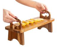 Wooden Trays for Serving Food - Solid Wood Construction, Rustic Natural Finish, Versatile Display Stand, Stable Support Structure | Dessert Display for My