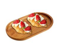 Wooden Trays - Versatile Round Serving Tray | Buffet Reception Stand for Appetizers Desserts Lunch Salad Cakes, Parties and Everyday Natural, Acacia