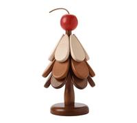 Wooden Tree Coasters Set of 3 Table Mat with Holder Foldable Heat Resistant Wooden Trivets Coffee Mat Creative Placemats Tree Coasters Home Decor for Hot Pots and Pans