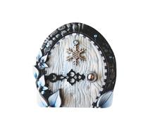 Wooden Tree Door - Miniature Fairy House Entrance Rustic Garden Decor Piece | Artistic Yard Accessory, Cottage Door, Magic Outdoor Ornament for The Garden