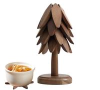 Wooden Tree Trivet Set | Heat-Resistant Hot Dish Mat - Household Tree Coaster,for Cups Bowls Plate Frying Pans Kitchens Living Rooms Hotel Restaurant Home Cooks