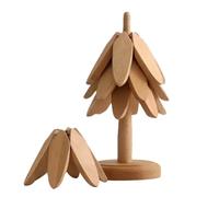 Wooden Tree Trivet Set - Heat-Resistant Hot Dish Trivet,Decorative Kitchen Coasters - for Cups Bowls Plate Frying Pans Kitchens Living Rooms Hotel Restaurant Home Cooks