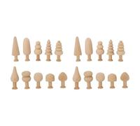 Wooden Trees Paint Mini Blank Peg Xmas Decoration Home Toy Pendant Unfinished 2 Set Holiday Wood