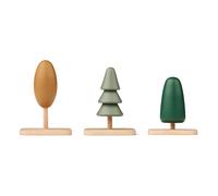 Wooden trees - Set of 3 Faune green mix one size