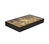 Wooden Trendy Atlas Design Backgammon Set 23 Inch