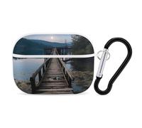 Wooden Trestle by The Water AirPod Pro Case, Anti Scratch Hard PC Cover with Keychain, AirPod Pro 2nd/1st Case Accessories for Women Men, White-Style
