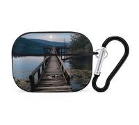 Wooden Trestle by The Water AirPod Pro Case, Anti Scratch Hard PC Cover with Keychain, AirPod Pro 2nd/1st Case Accessories for Women Men, Black-Style