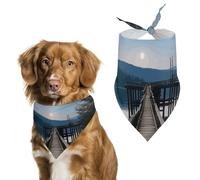 Wooden Trestle by The Water Dog Bandanas for Feeding Grooming, Triangle Pet Bibs Washable Pets Scarf for Cats & Dogs