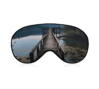 Wooden Trestle by The Water Eye Mask for Women & Men, Breathable & Adjustable Eye Cover, Ultra Soft Sleep Mask, Lightweight Travel Blindfold for Airplane, Nap, Night Sleeping