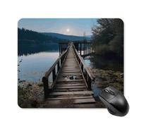 Wooden Trestle by The Water Mouse Pad Non-Slip & Waterproof Mousepad for Desk, Ultra Thin Rectangle Mouse Mat for Office, Gaming, 25 * 30cm