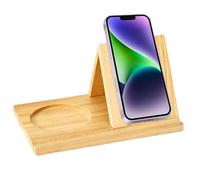 Wooden Triangle Book Stand with Drink Holder, Wooden Book Holders with Cup Holder, Books Display Bookmark Books Holders, Cookbook Rest, Gift for BookLovers, Readers, Librarians, Writers