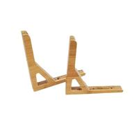 Wooden Triangle Shelf Brackets, Heavy Duty Wall Mounted Floating Shelves - 2 Pack Right Angle Support Brackets with Accessories for Home Decor