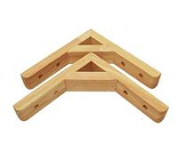 Wooden Triangle Shelving Brackets,2pcs Wall Mounted Floating Shelves Varnish Shelf Brackets,Heavy Duty Gallows Bracket Right Angle Shelf Support,with Accessories(20cm/8in)