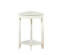 Wooden Triangle Side Table with Storage - Stylish Accent Table for Living Room Hallway Bedroom - Modern Design Space-Saving Furniture Home Décor