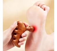 Wooden Trigger Point Massage Tool, Hand-Held Reflexology Acupressure Stick | Deep Tissue Foot Massager for Plantar Fasciitis, Foot, Hand, Neck, Shoulder Muscle Pain Relief