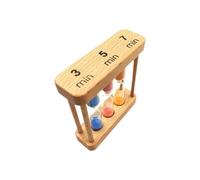 Wooden Triple Hour-glass Timer Set - 1+3+5 or 3+5+7 Minute Sand Timer for Cooking, Classroom & Time Management - Battery-Free Retro Desk Decoration (C 3+5+7)