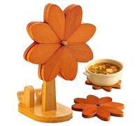Wooden Trivets | with Phone Stand Heat Resistant Coasters | Windmill Hot Dishes Trivet Set,for Pot Pan Bowl Kitchen Living Room Home Decor Farmhouse Office Birthday Christmas