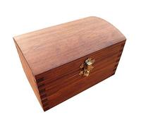 Wooden trunk/chest, Box Brown Jewelry, Gift Box, Wooden Treasure Storage, Lockable Latch