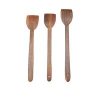 Wooden Turner Spatula Scraper Spreader Solid Wood Cooking Kitchen Serving Turner Spatula Wok Wooden Spatula Tavetha BBQ Kitchen Cooking Wooden Utensil (Size 1: 30cm)