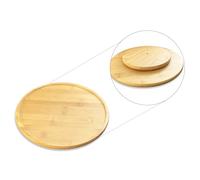 Wooden Turntable Tray - 30cm Large Lazy Susan Rotating Serving Platter - Rotating Cake Stand Spice Rack Spinner Cake Board Kitchen Cupboard Organiser For Dinning Decorating Coffee Table