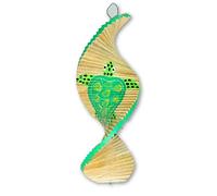 Wooden Turtle Garden Wind Spinner, H30cm - Home & Garden Hanging Ornaments - Customisable Spiral Shape - Handmade Decoration for Outside Aras, Patio & Conservatory