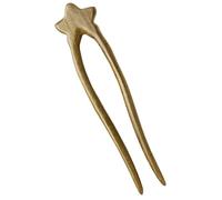 Wooden U Shaped Hair Stick Fork for Bun Pins and French Pins | Smooth Edge Wood Finish, Easy Sliding for Chignon Styling, Green Tone, Batch Colour Variations