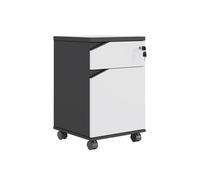 Wooden Under Desk Filing Cabinet with Locking Der, Office Sto Solut for Documents and Files, Short Sideboard File Cabinet (White)