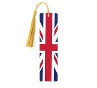 Wooden Union Jack Bookmark with Tassel for Reading, Perfect Gift for Book Lovers