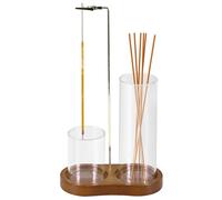 Wooden Upside Down Incense Holder, Incense Stick Holder With Removable Glass Ash Collector And Incense Organiser for Meditation Yoga Spa Tea Zen Meditation Home Relaxation