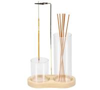Wooden Upside Down Incense Holder, Incense Stick Holder With Removable Glass Ash Collector And Incense Organiser for Meditation Yoga Spa Tea Zen Meditation Home Relaxation (Wood)
